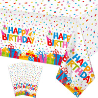 3 Pack Plastic Birthday Tablecloth - Happy Birthday