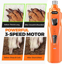 Whisper Quiet Dog Nail Grinder Safe & Stress-Free for Sensitive Dogs - Orange - image 4