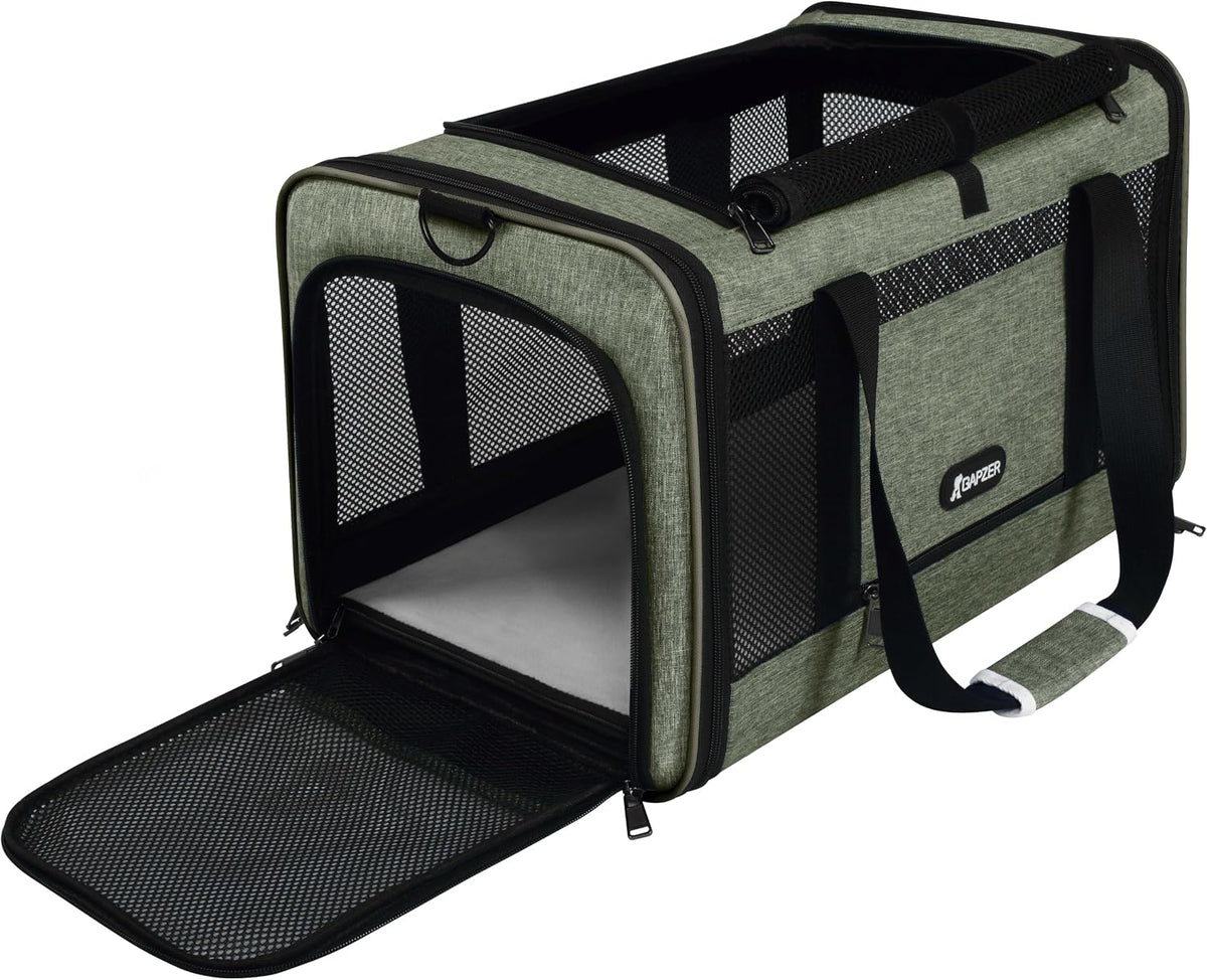 Cat Carrier 18x11x11 Top Load - Olive / 18.0"L x 11.0"W x 11.0"H