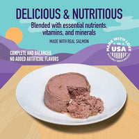 A Strong Heart Canned Wet Cat Food, Salmon Dinner Paté - 5.5 oz Cans (Pack of 24), Made in The USA with Real Salmon