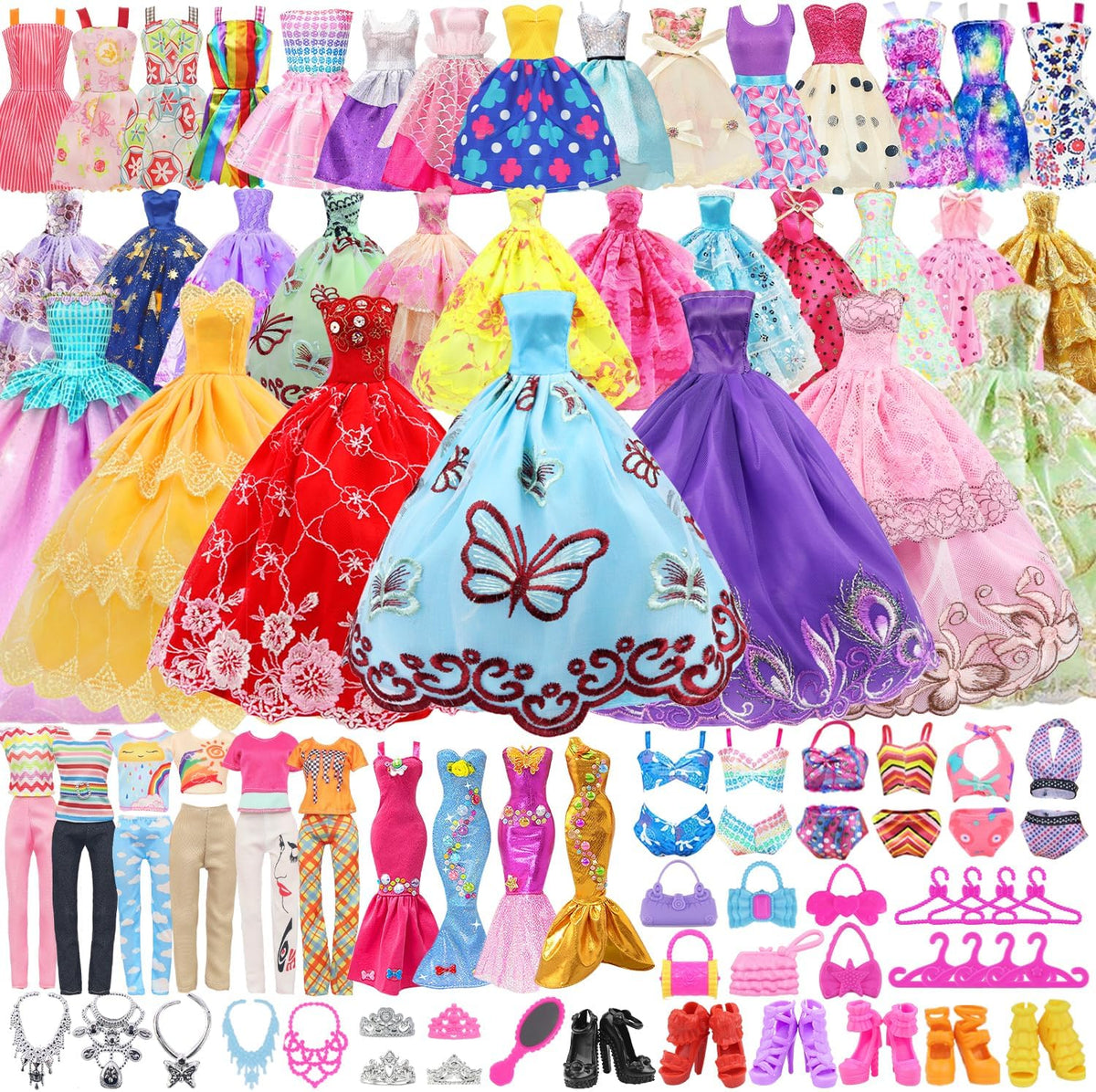 ZITA ELEMENT 75 Pcs 11.5 Inch Doll Clothes and Accessories Gift Box – Fun for Kids & Family - image 2