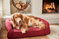 K9 Ballistics Tough Bolster Orthopedic Sofa Dog Bed with Removable Washable Cover - Durable, Water Resistant with Nonskid Bottom - X-Large, Taupe Premium Finish
