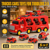 Beby Buty 5 in 1 construction truck toys with transport carrier, crane, mixer, bulldozer, excavator - view 14