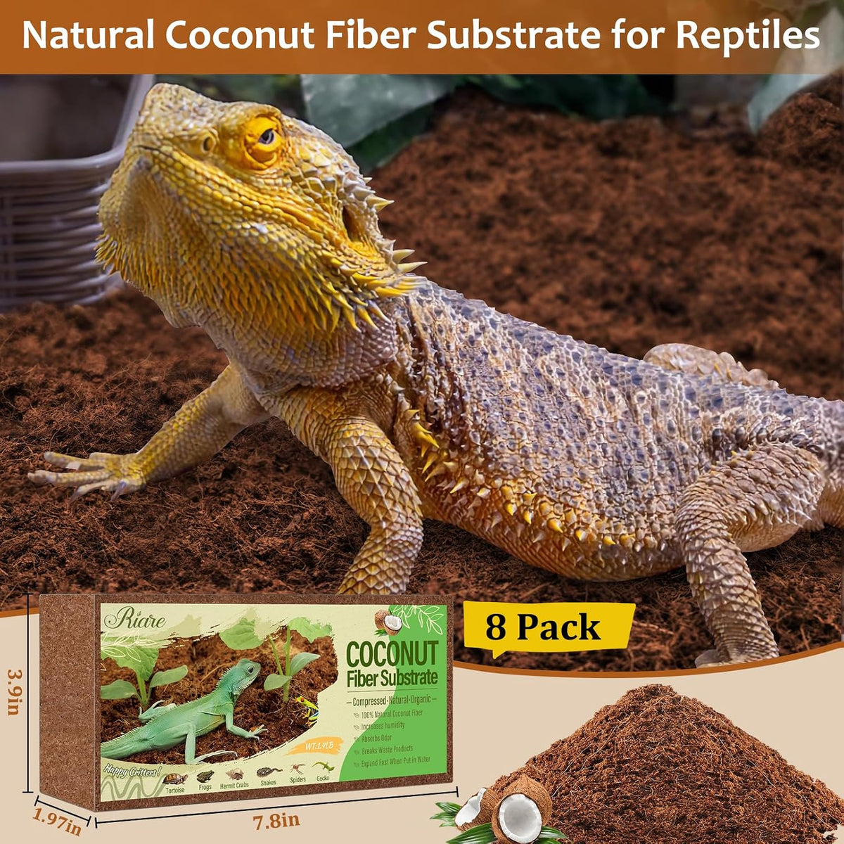 2 Pack Natural Coconut Fiber Substrate - 8 pack - image 2