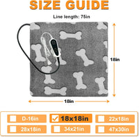 Large Dog Heating Pad 34×21in Obtained MET&UL Dual Certification-Gray – Essentials for Dogs - Gray / 18x18 in - image 2