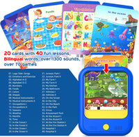 Qiaojoy Kids Learning Tablet Educational Learning Pad for Toddlers 2-5 – Fun for Kids & Family - Blue - image 2