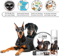 The Blissful Dog Doberman Nose Butter, Versatile Dog Nose Balm for Dry Nose, Handcrafted Nose Moisturizer, Easy-to-Apply Dog Essentials, Unscented, 2 oz.