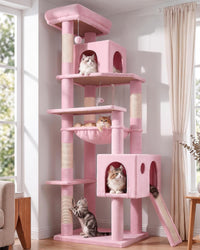 Globlazer F70 Pro Heavy Duty Cat Tree Tower for Indoor Cats Large - Pink / XL