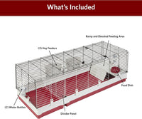 Midwest Homes for Pets Deluxe Rabbit & Guinea Pig Cage - White/Red / XXL Rabbit Cage - image 3