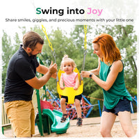 DECORLIFE Toddler Swing, Baby Swing Outdoor - Yellow - 1 Pack - image 4