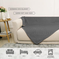 Waterproof Dog Blanket, Soft Reversible Throw for Couch & Bed Protection – Essentials for Dogs - Darkgrey+grey / 40x60 Inch (Pack of 1) - image 3