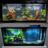 ELEBOX Fish Backgrounds Paper Double Sides 3D Stone & Trees Aquarium - H:15.7"x L:40.2" / N - image 4