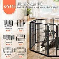 24 Inch Dog Playpen - 16 Panels Metal Pet Exercise Pen for Puppy, Indoor/Outdoor Dog Fence for Yard, Garden, Camping & RV Travel