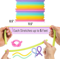 Mr. Pen, Monkey Noodle Fidget Toy, Colorful - Marshmallow Playground / 18 Pack - image 4