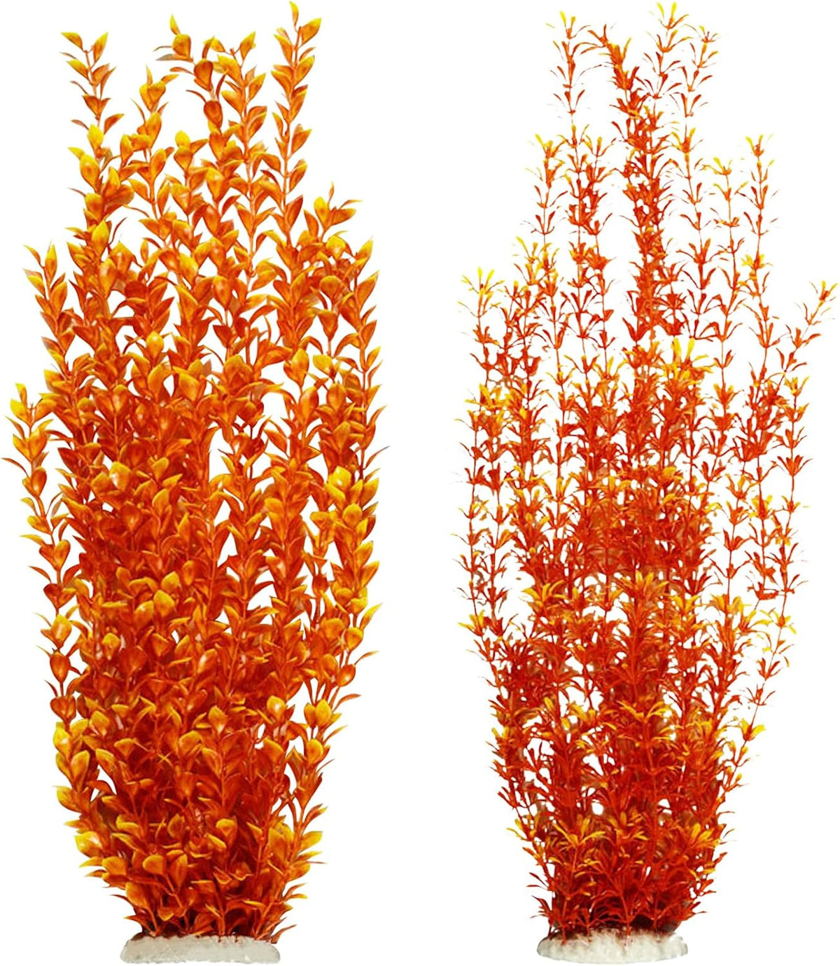 23" Tall Aquarium Plastic Plants - Orange（style A）