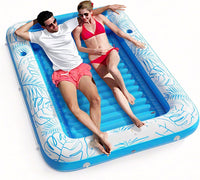 Inflatable Tanning Pool Lounger Float - Blue / X-Large