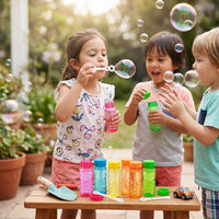 novelinks 24 pack of 4 oz bubble bottles with wands in six bright colors - view 11