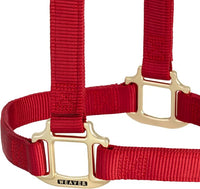 Weaver Equine Nylon Horse Halter, Triple-Ply Cheek Design, Original Non Adjustable Halters for Horses, Equine Tack,Average Size, Black