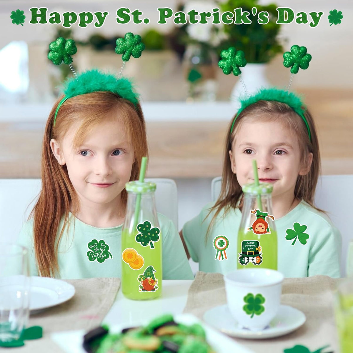 Stickers for Kids, Water Bottle Scrapbook Stickers for Toddlers - St Patricks Day - image 4