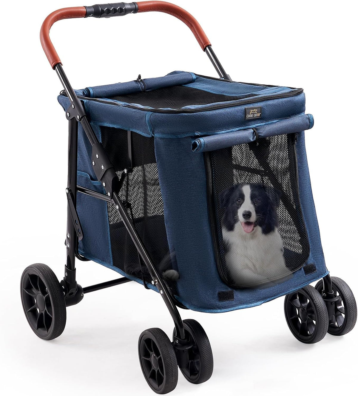 CANINE CANYON Scout Pet Stroller - Navy Blue