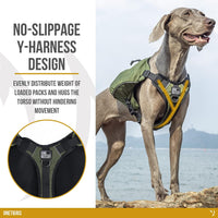 ONETIGRIS Y-Shaped Dog Backpack with Handle - Large / Green - image 2