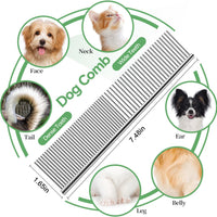 Dog & Cat Brush, Pet Grooming Kit 4PCS, Dog Brush for Shedding - 4PCS-Blue - image 4