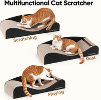 FUKUMARU Cardboard Cat Scratcher Bed - Black - image 3