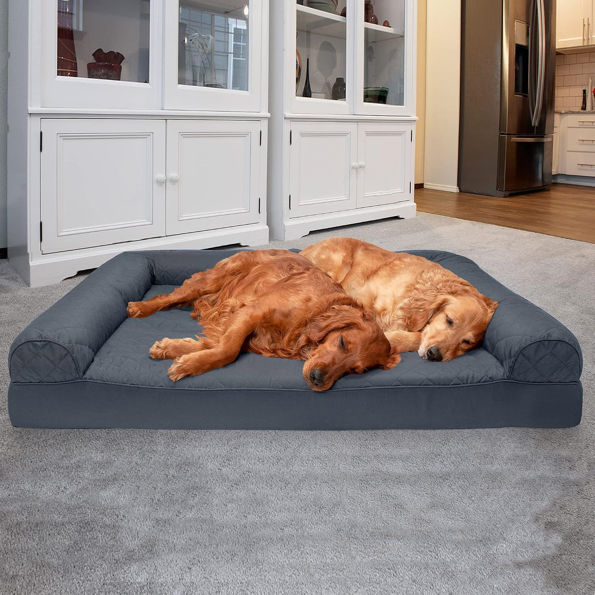 FurHaven Classic Sofa Orthopedic Dog Bed for Large Dogs - Jumbo Plus / Iron Gray - image 3