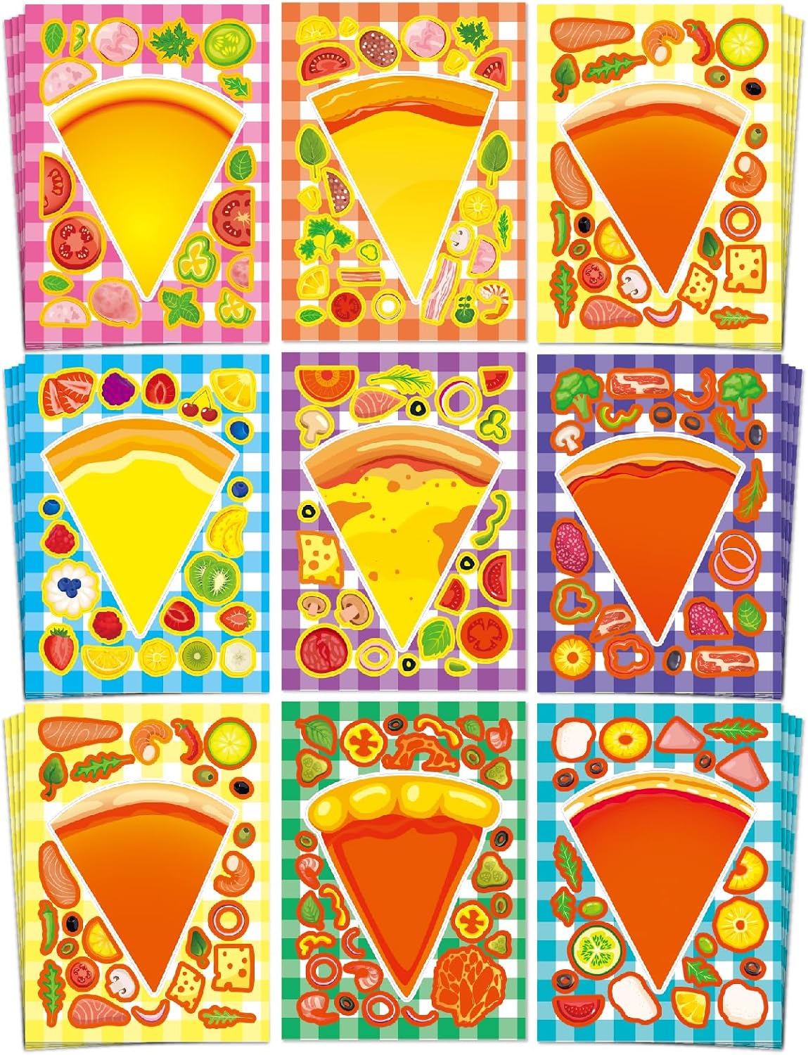30 Unicorn Make-a-Face Sticker Sheets for Kids – Fun for Kids & Family - Pizzas