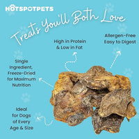 hotspot pets Freeze Dried Turkey Liver Treats for Cats & Dogs -Made in USA, 1lb Big Bag, Single Ingredient All Natural Grain-Free Turkey Liver- Crunchy, Perfect for Training, Topper or Snack