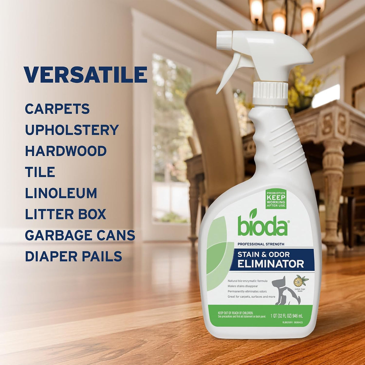 Bioda Commercial Strength Enzymatic Stain & Odor Eliminator for Pets - 1 gallon - image 4