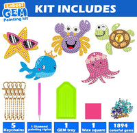 Labeol Diamond Art Kits for kids 5D Diamond Creat Your Own GEM - Ocean - image 2