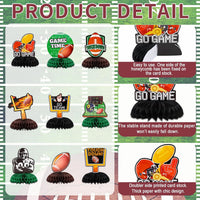 TONIFUL 1st Birthday Black Red Yellow Mouse Themed Table Centerpieces – Fun for Kids & Family - Football - image 3