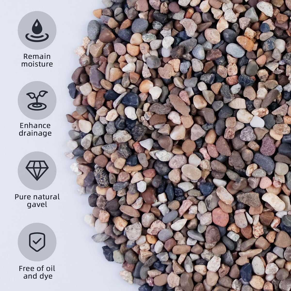 Silica Gravel, Multi-Purpose Mixed Silica Sand for Fire Pits - 5LB / Natural Colorful - image 4