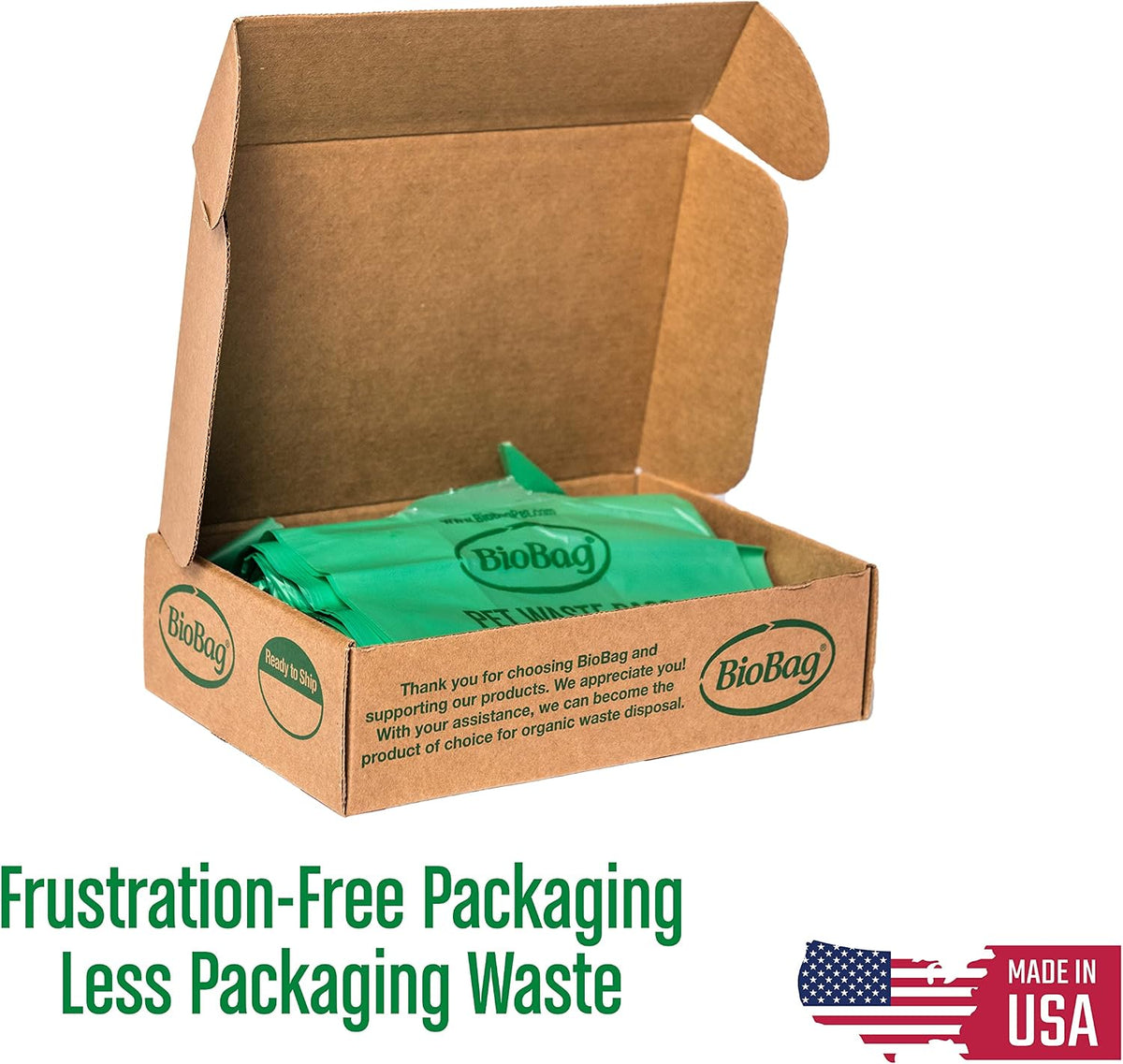 BioBag Compostable Dog Poop Bags, Standard Size, Plant-Based - Bags With Handles - image 3
