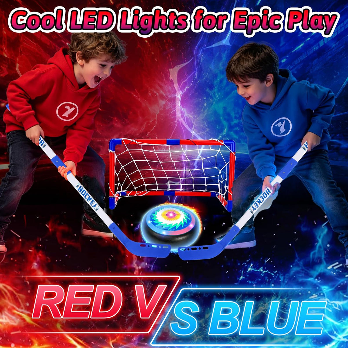 3 In 1 Hover Soccer Ball Hockey Set Birthday Gift for 3 4 5 6 Year - image 3