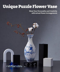 Pintoo Unique 3D Puzzle Vase for Adults - Magpies on Plum Tree / 160 - image 2