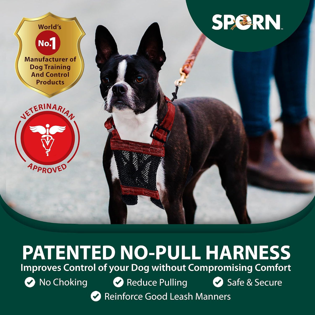Sporn No Pull Dog Harness - X-Small / Red - image 2
