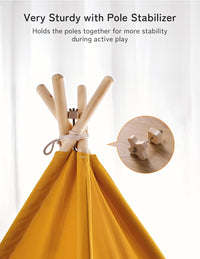 besrey Teepee Tent for Kids - Yellow / Large - image 3