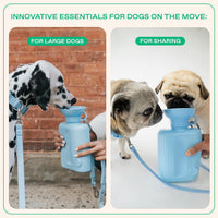 Springland 22oz Classic Portable Dog Water Bottle with Built-in Bowl - Gray / 44oz Growler - image 4