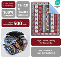 Washable Pee Pads, Super Absorbent Puppy Pads - Red Medallion / 72"*72"(Pack of 1) - image 4