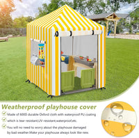 Hadisi black 600D waterproof outdoor kids playhouse cover with zippered front door - view 13