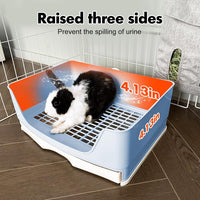 Large Rabbit Litter Box Bunny Litter Box - Blue - image 3