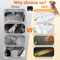 IJVAE Dog Seat Cover for Back Seat - Black / For Car/SUV/Small Truck - image 4