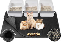 Fostanfly Cat Litter Mat, Machine Washable - Black