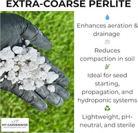 Perlite for Plants, Extra Coarse Grade 4 Horticultural Perlite, Organic Perlite for Gardening Indoor & Outdoor, 4 Cubic Feet, Made in USA (1 Quart)