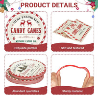 GOLDGAO Christmas paper plates and napkins with buffalo plaid border and snowman print - view 9