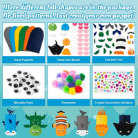 WATINC Hand Puppet Making Kit, Felt Sock Puppet Toys for Kids – Fun for Kids & Family - Ocean Animals A - image 3