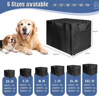kefit Dog Crate Cover, Privacy & Light-Blocking Cover for Wire Dog Kennel/Cage, Fits Standard 48" - Black / 24 inch - image 2