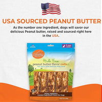 Canine Naturals Peanut Butter Chew - 100% Rawhide Free Dog Treats - Made with Real Peanut Butter - All-Natural and Easily Digestible - 5 Pack of 7 Inch Large Rolls for Dogs 50-75lb